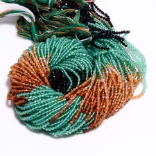 Multi Semi Gemstone Gemstone Round Israel Cut Beads 2.5 mm Strand 13" EB-213