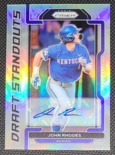 2021 Prizm Draft John Rhodes Draft Standouts Silver Auto DS-JR Baltimore Orioles
