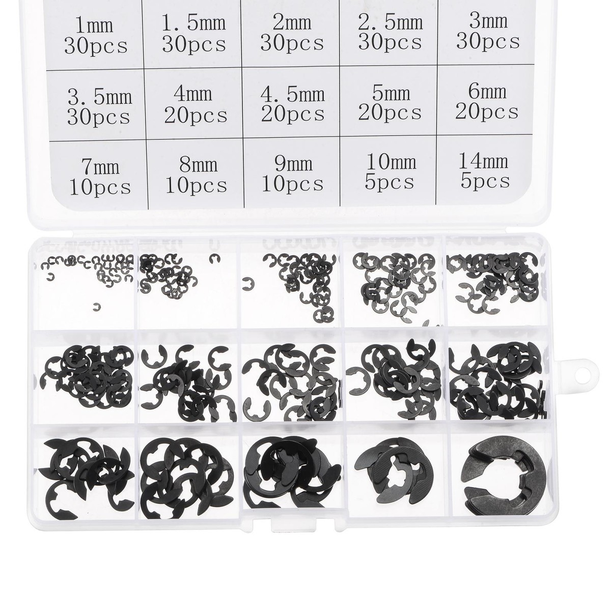 100 Stück Sicherungsringe 15mm | 304 Edelstahl E-Clips Für Maschinen & Automotive