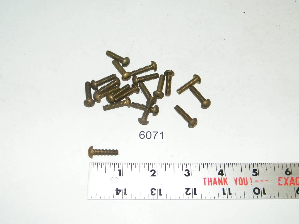 10-24 x 3/4 Vis à tête cylindrique fendue en laiton massif Quantité 20 - Photo 1/1