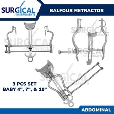 3 Balfour Retractor Surgical & Veterinary baby 4",7" 10" Stainless German Grade