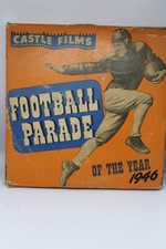 1946 MOVIE REEL  FOOTBALL PARADE" via ORIG BOX BY CASTLE FILMS, 8MM COMPLETE