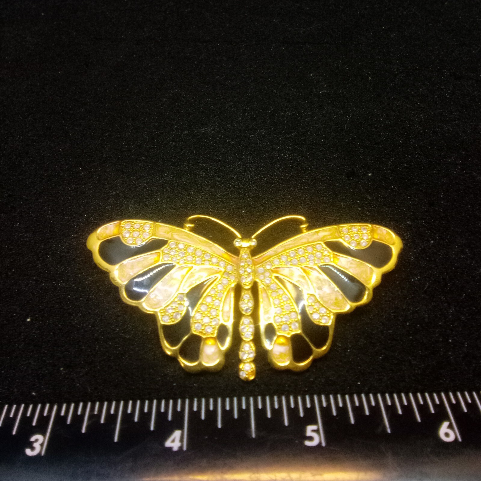 Vintage Kenneth Jay Lane Butterfly Brooch/Pin Gol… - image 1