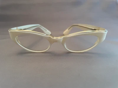 Vintage Pearl Cat Eye Eyeglasses Frame France 50s 60s (No Lenses) - Image 1 of 4