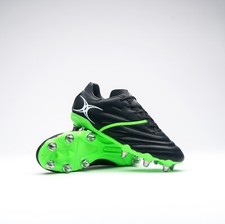 Gilbert Rugby Sidestep X20 Power Black Fluo Green 8 Stud Boots - Free P&P