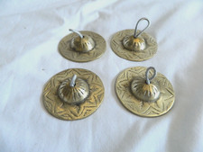 Egyptian Brass Cymbals for Belly Dancing: A set of four 2.25" Diameter