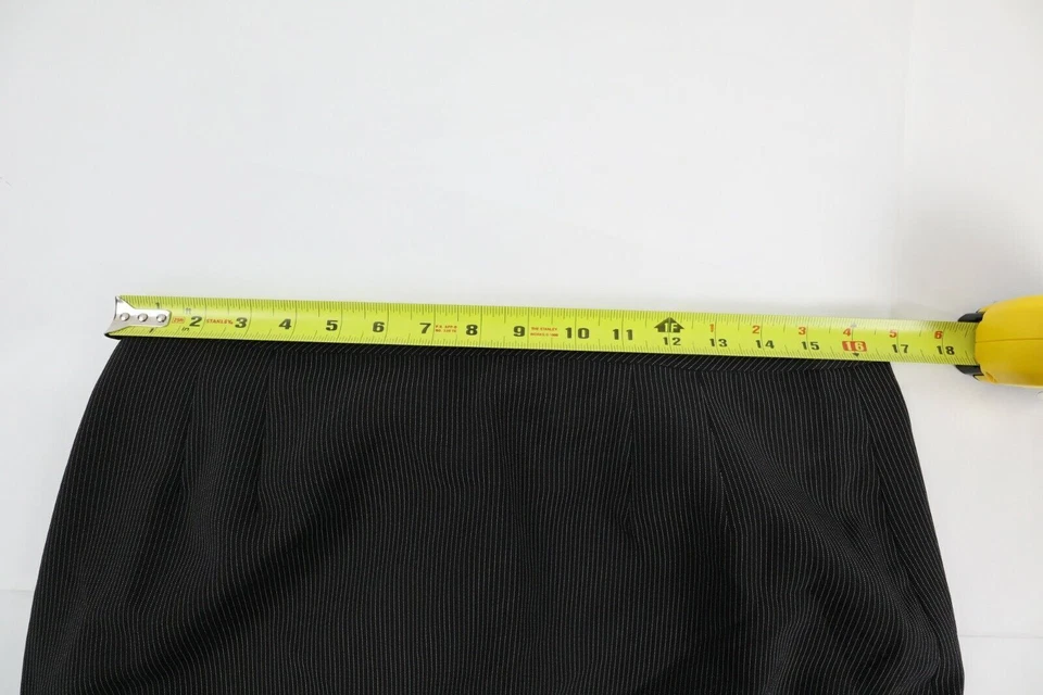 Женская юбка-карандаш Larry Levine размер 14 в тонкую полоску с подкладкой на молнии с разрезом на спине - Изображение 3 из 4