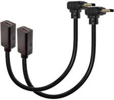 USB-C to Micro USB 90 Adapter Converter - 2Pcs (25CM) for Charging & Data Transf