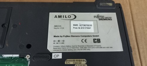 Notebook Fujitsu Siemens AMILO - A CY26 per ricambi (vedi foto e descrizione) - Foto 6 di 13