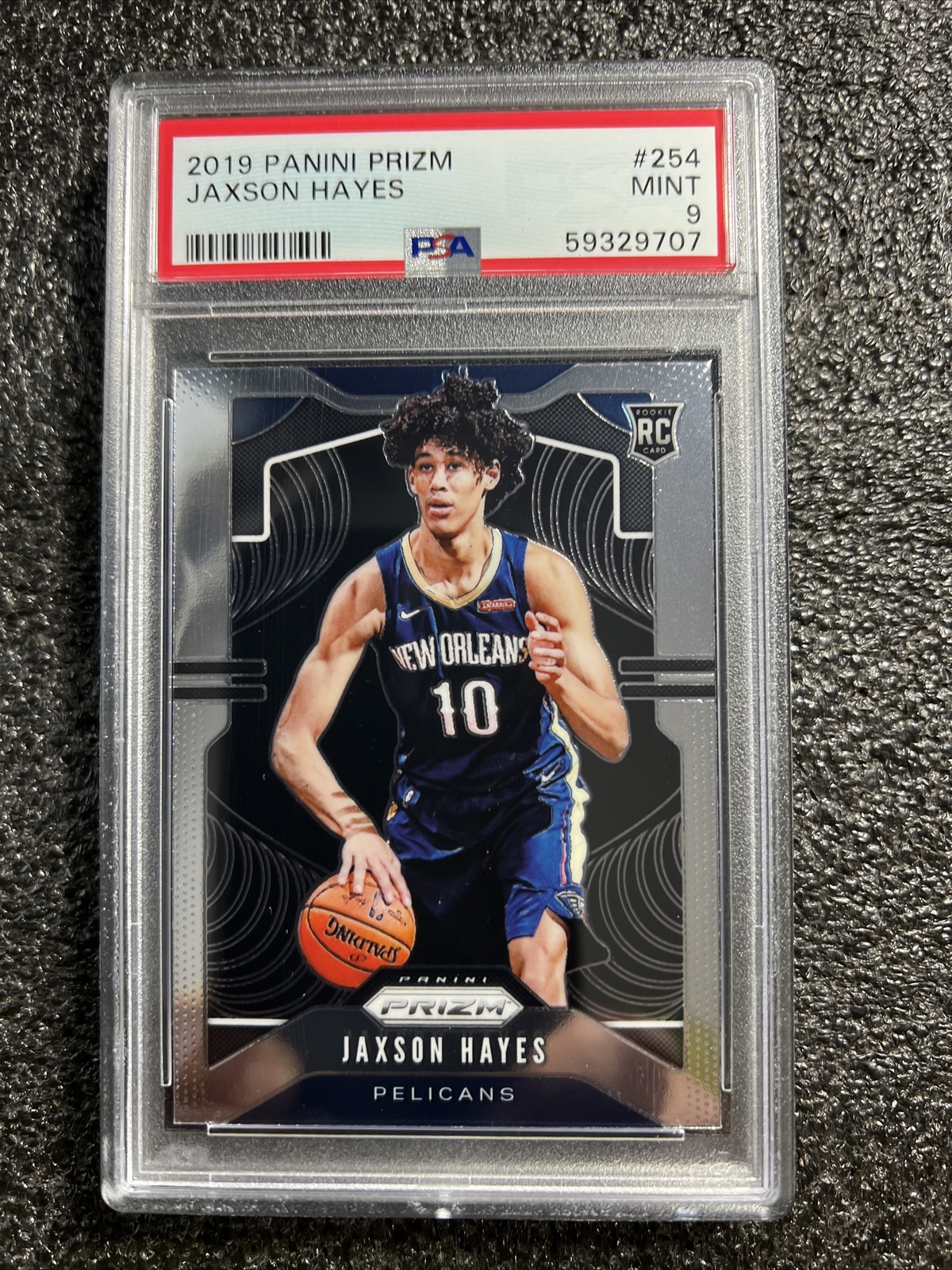2019-20 Panini Prizm Basketball Card #254 Jaxson Hayes RC Pelicans PSA 9