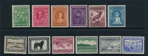 Newfoundland 1932 SG 209-220 MM cat. £85