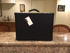Hartmann Nos Presidential Black Belting Leather Briefcase Attaché Made In USA!
