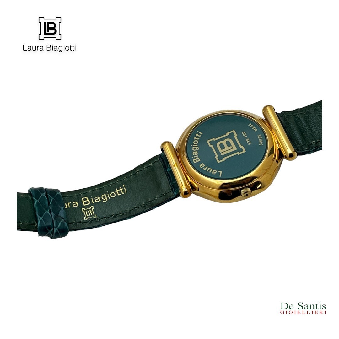 Vintage Laura Biagiotti Women\'s Quartz Green Watch Fresh Battery Pristine cond Laura Biagiotti vintage watch green dried flowers untested  main image 3