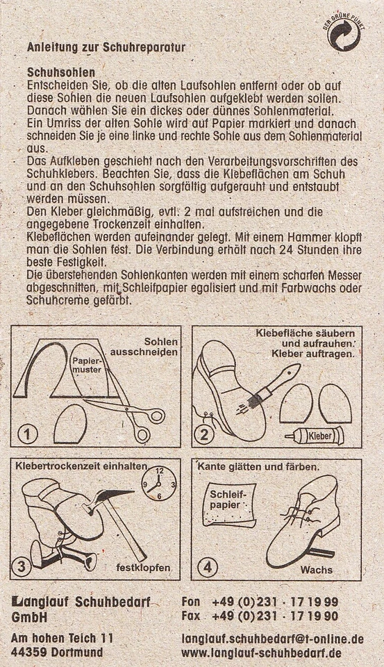 Vibram Sohlengummi 8316 schwarz für Halbsohlen 20x30cm Top Schuhreparatur - Bild 4 von 4