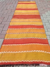 Rug Runners , Turkish Kilim Runner, Aisle Rug, Hallway Rug, Stairs Kelim 29"x91"