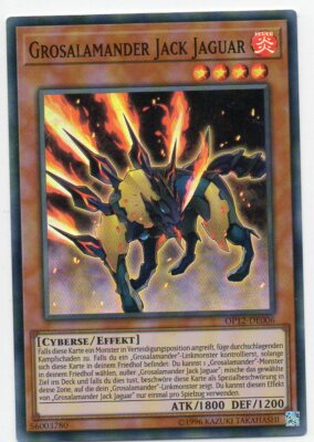 Yu Gi Oh Grosalamander Jack Jaguar - OP12-DE006 - OTS Tournament Pack 12 -  SR