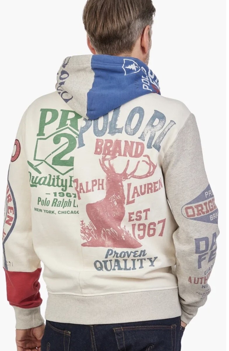 【POLO RALPH LAUREN】PATCHWORK FLEECE GRAPHICスウェット NWT POLO RALPH LAUREN Men's Fleece Graphic Dry Goods