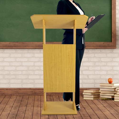 Presentation Stand Lectern Stand Conference Classroom Church Desk For Laptop - Picture 18 of 23