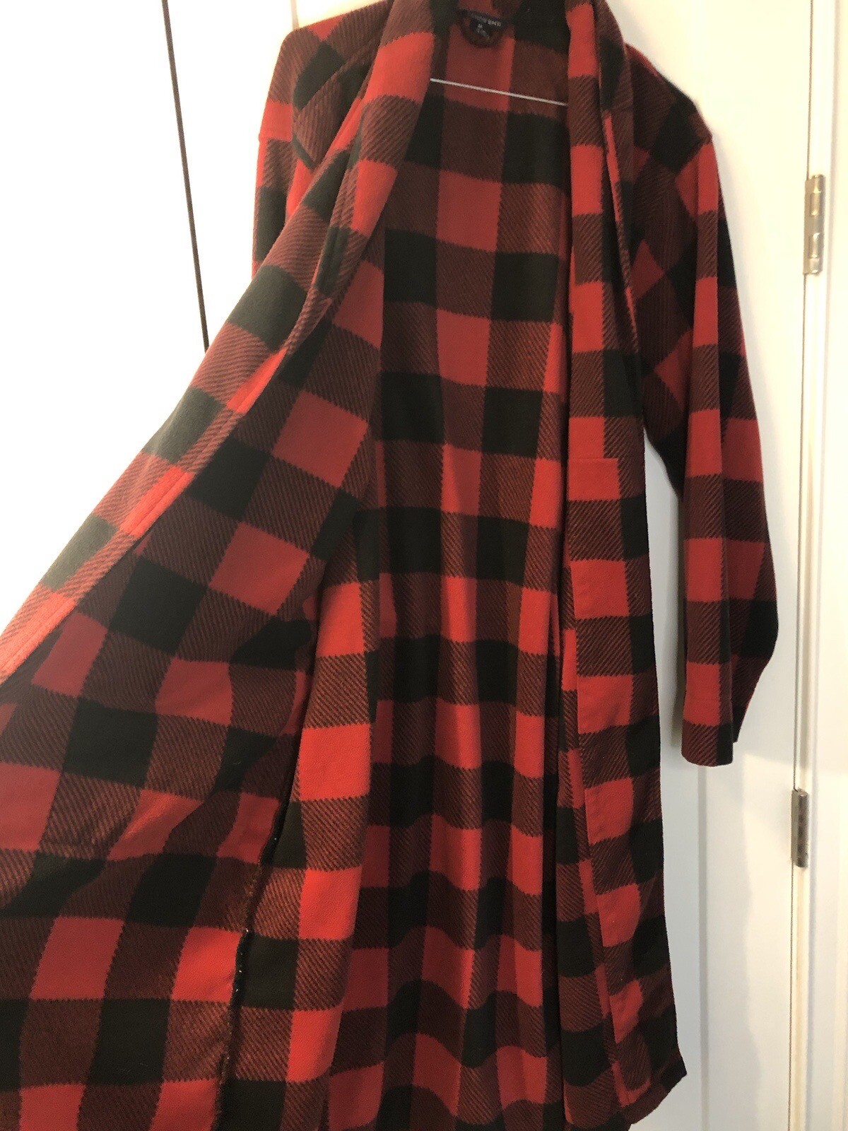 Lands End Men’s Buffalo Check Plaid Bathrobe Medium (… Gem