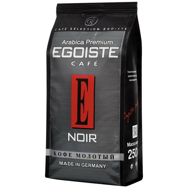 Premium Coffee Ground Egoiste Cafe Noir 250g Arabica 100