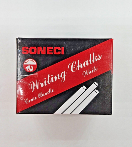 SONECI Natural Calcium White Writing Tapered Quality Sanitary Chalk Mega Pack - Picture 4 of 7