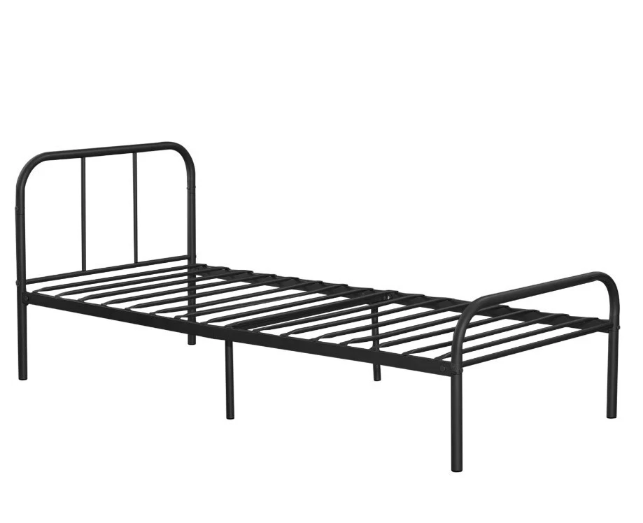 Metal Bed Frame Twin Size 6 Legs Mattress Foundation Headboard
