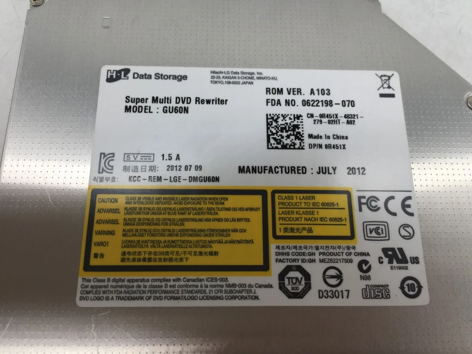 HL Data Super Multi DVD Rewriter GU60N  Dell R451X Laptop FREE S/H - Image 4 of 4