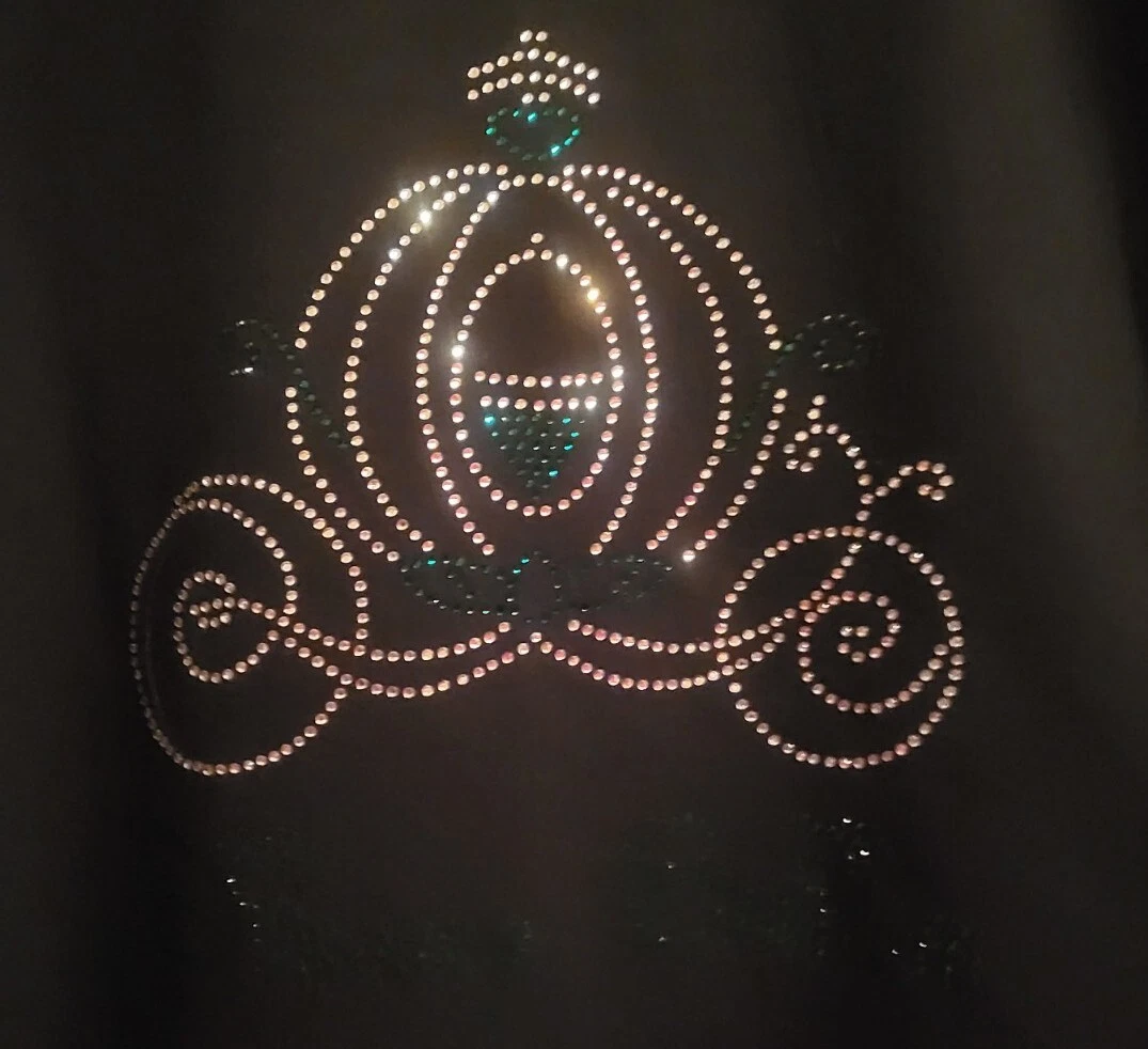 Felpa con cappuccio Disney Bride Strass Cenerentola Coach donna zip up.