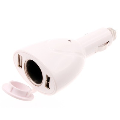 For Samsung Galaxy Z Flip6 - DC Socket Car Charger 2-Port USB Power Adapter