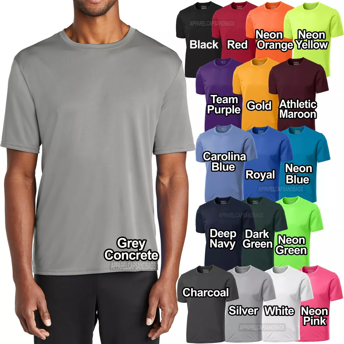 folder kaos Ballade Mens Moisture Wicking T-Shirt Dri Fit Workout Gym Exercise Tee XS-XL 2XL  3XL 4XL | eBay