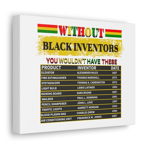 History Of Forgotten Black Inventors Canvas - Picture 2 of 13