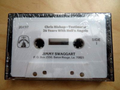 Hell's Angels-Chris Bishop-Testimony 26 years-Jimmy Swaggart Cassette-RARE NOS