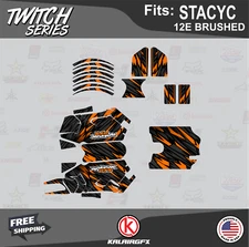 Graphics Kit for  STACYC 12E Brushed Electric Bike Twitch-orange