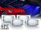 BRIGHTEST x4 PCS Ocean Blue USR LED Interior Light Kit For 12-19 Tesla Model S