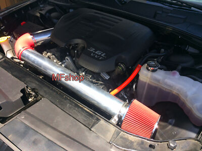 Red Cold Air Intake Kit With Filter – For 2012-2016 Jeep Wrangler 3.6L V6 (Chrome/Red)