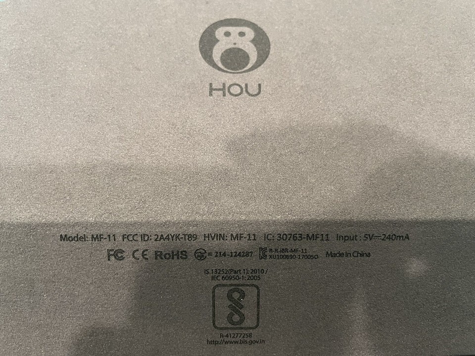 HOU MF11 Keyboard, Touchpad, Stand, and Case for 11inch iPad Air and