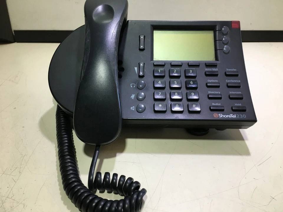 LOTE DE 78 JUEGOS: TELÉFONOS DE OFICINA SHORTEL IP 230 SEV VOIP + CABLE AURICULAR DE SOPORTE Foto 2 de 4