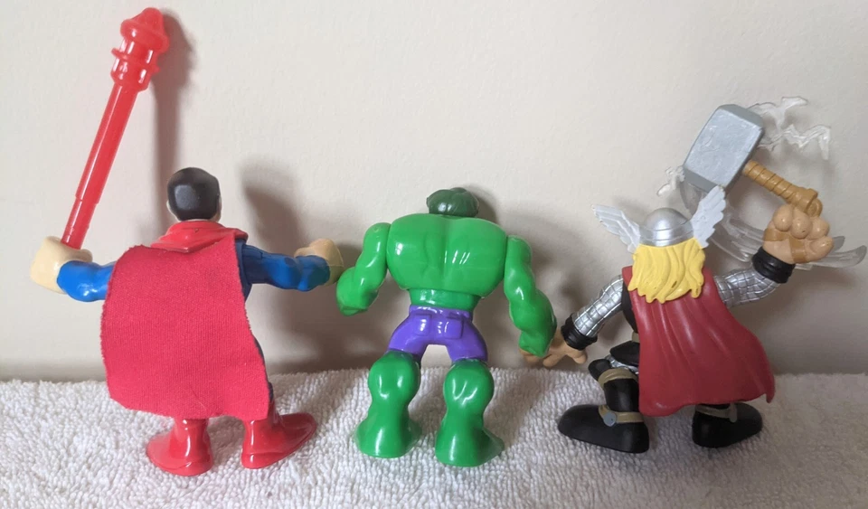 Imaginext Super Escuadrón Lote Hulkbuster Thor Iron Man Superman Capitán América Figuras Foto 3 de 4