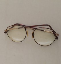 Vintage Eyeglasses brown/gold round metal Frames size 52  20 - 145