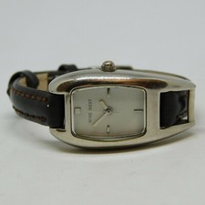 Nine West 9W/1442 Silver Tone Genuine Leather Quartz Analog Ladies Watch