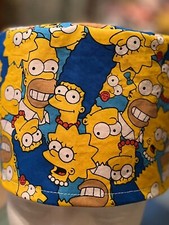 Simpson family reversible adult Skull/Chemo Surgical Scrub Hat/Cap Handmade