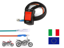 INTERRUTTORE SWITCH UNIVERSALE ON/OFF PER MANUBRIO LUCI LED FARI MOTO 12V