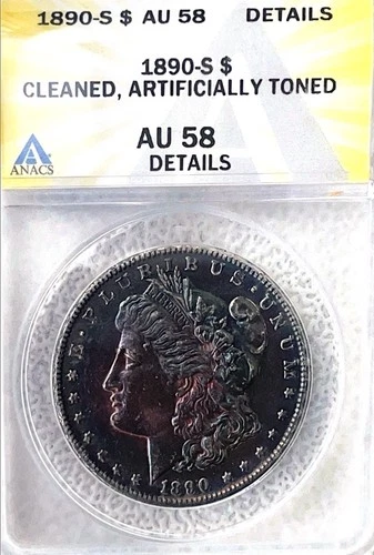 1890-S Morgan Dollar ANACS AU 58