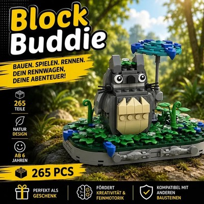 BlockBuddie  Mein Nachbar Totoro inspiriertes Klemmbaustein Modell 265 Teile Set