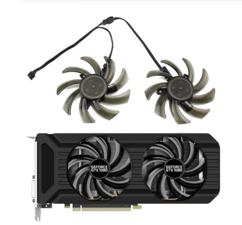 Pairs Fan For Palit GeForce GTX1060 GTX1080 GTX1070Ti 8G Dual GA91S2U GA91S2H - Afbeelding 1 van 12