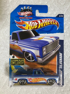 Hot Wheels '83 Chevy Silverado w/ License Plate TOO FAST HW Racing