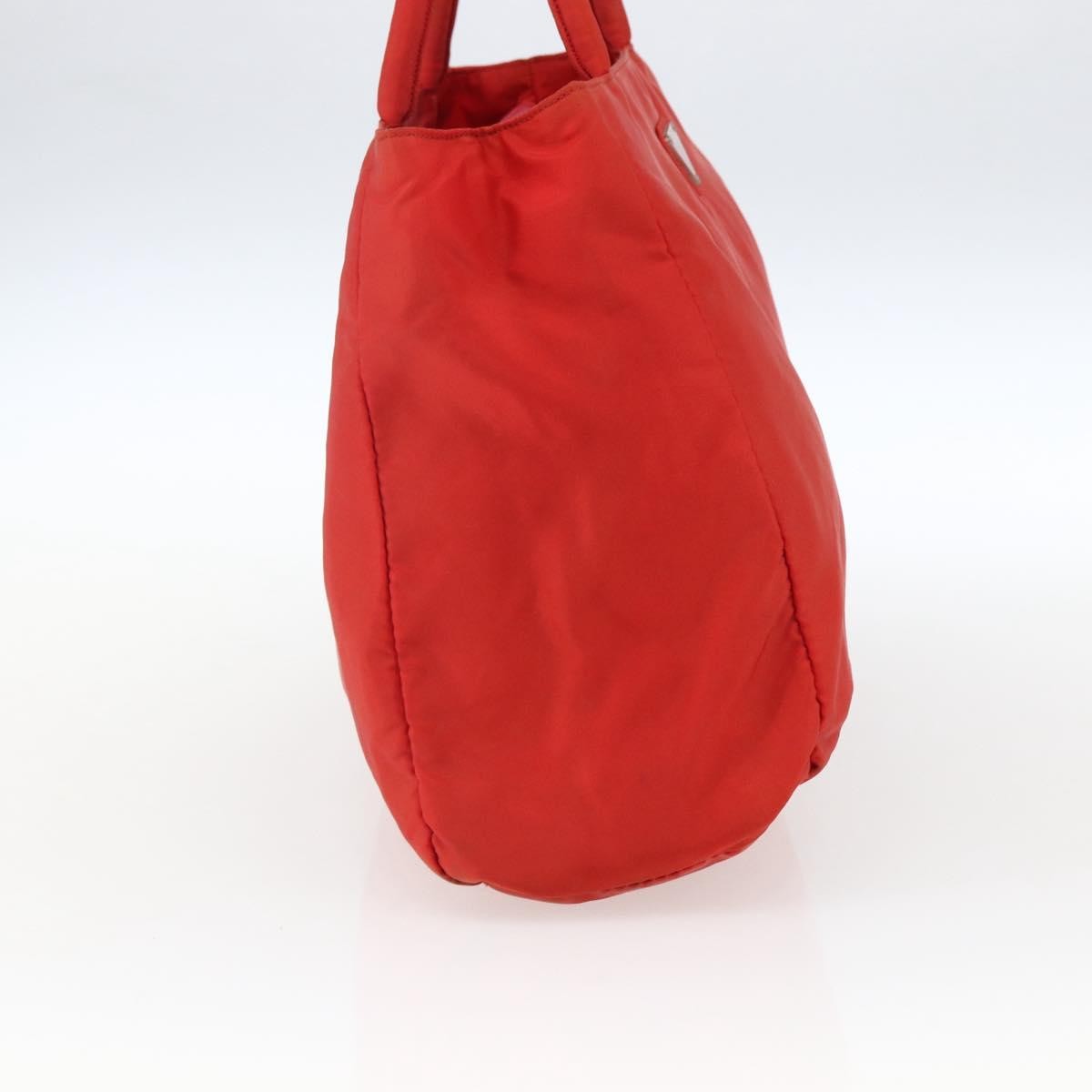 PRADA Hand Bag Nylon Red Silver Auth 169377 thumbnail 4