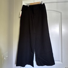 Elle Pants Womens Size 6 Black Flat Front Dress Pants NWT
