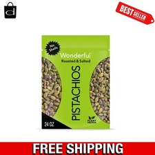 Wonderful Pistachios No Shells, Roasted Salted Nuts, 24 Ounce Resealable Bag,