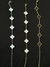 18k Bracelet four Leaf doubleSide Waterproof Stainless Steel In Pretty Gift Box